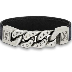 Louis Vuitton Monogram Bracelet Silver Chain